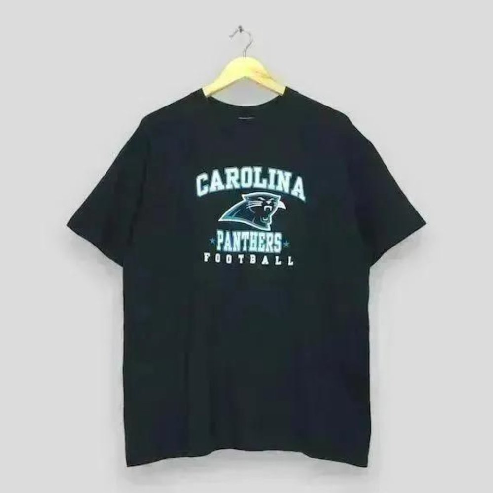 Vintage Y2K Carolina Panthers Nfl Black T Shirt Large Carolina Panthers